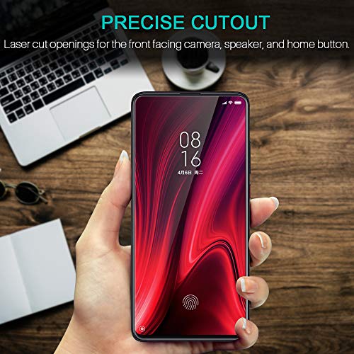 LK Protector de Pantalla para Xiaomi Mi 9T / Mi 9T Pro Cristal Templado, [3 Pack] [9H Dureza] [Equipado con Marco de posicionamiento] [Resistente a Arañazos] Vidrio Templado Screen Protector