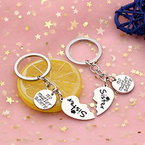 Llavero de la Hermana, joyería de la Hermana, Regalos de la Hermana, Regalo de la Amistad, Regalo para el Mejor Amigo Hermana de la Hija