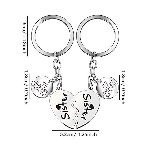 Llavero de la Hermana, joyería de la Hermana, Regalos de la Hermana, Regalo de la Amistad, Regalo para el Mejor Amigo Hermana de la Hija