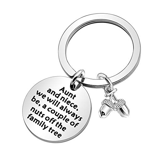 Llavero de tía para regalo de sobrina, tía y sobrina, anillo para el día de la madre, regalo de cumpleaños