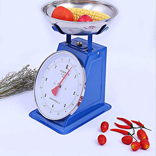 LLDKA Escala de 30 kg de línea balanzas domésticas multifuncionales precisas, Escalas Peeling mecánico, Recipiente de Acero Inoxidable, Muelle mecánico balanza de Cocina,20kg