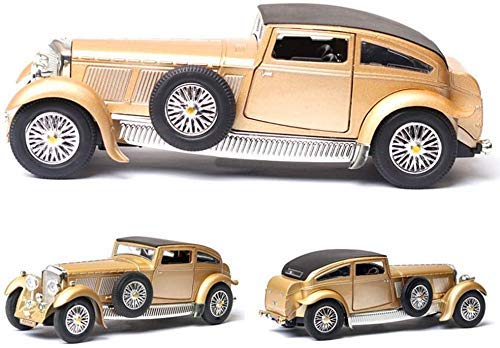 Llpeng 8l Fundido a presión Tire hacia atrás Bentley Antiguo Modelo de Coche de uno y veintiocho de aleación de Zinc de Alta Gama de Juguetes for niños con Luces y Sonidos Reales Barricadas niños