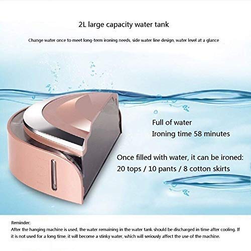 LMDH Planchado de Ropa Profesional Vapor, de tamaño Completo Vapor Fuerte máquina de Planchar Trajes de Vapores for la Ropa, Prendas de Vestir, Tela (Color : Gold)