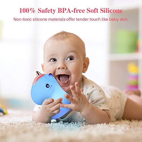 LOBKIN Luces de Noche para niños, Regalos de Unicornio para niñas, Juguetes para niños de 2 3 4 5 6 7 8 años, luz de Noche Linda de Unicornio para guardería de Navidad (Unicornio-Blanco)