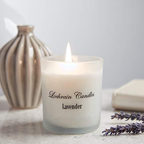 LOCHRAIN Set Velas Perfumadas de Soja – Aromaterapia Ecológica – Lavanda, Vainilla Francesa y Néctar de Durazno - Velas Aromaticas con Aceites Esenciales y Productos Botánicos - Caja de Madera
