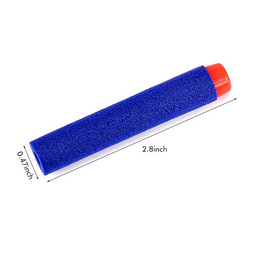 Locisne 100pcs 7.2cm Recarga de Dardos Soft EVA Foam Bullet Munición Pack para Nerf N-Strike Elite Series- Azul(EVA bala 100)