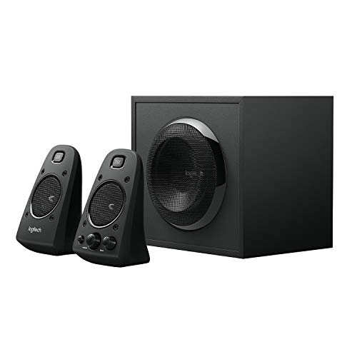 Logitech Z623 THX 2.1 Sistema de Altavoces con Subwoofer, Certificado THX Audio, 400 Vatios de Pico, Graves Potentes, Entradas de 3.5 mm/RCA, Enchufe EU, Multi-Dispositivos PC/PS4/Xbox/TV/Móvil/Tablet