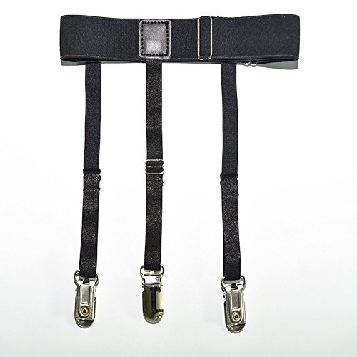 L.O.L Lo 2 Piezas para Hombres Camisa se Mantiene cinturón con Clips de Bloqueo Antideslizante Mantener Camisa Tucked Pierna Muslo Suspender Garters Correa