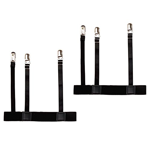 L.O.L Lo 2 Piezas para Hombres Camisa se Mantiene cinturón con Clips de Bloqueo Antideslizante Mantener Camisa Tucked Pierna Muslo Suspender Garters Correa