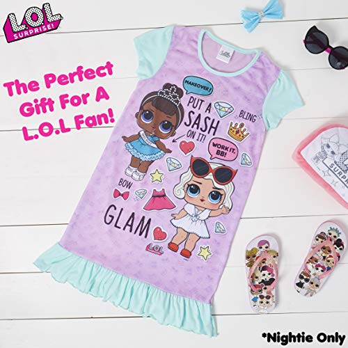 L.O.L Surprise ! Camisones de camisón o camisón de Confeti Pop Vestidos de camisón para niñas Lil Lencería escandalosa Littles (4/5 años, Púrpura)