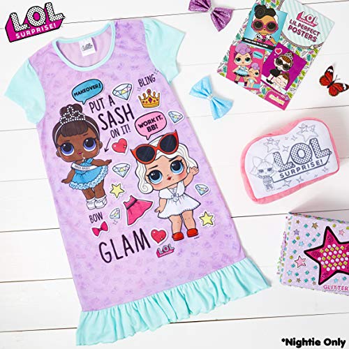 L.O.L Surprise ! Camisones de camisón o camisón de Confeti Pop Vestidos de camisón para niñas Lil Lencería escandalosa Littles (4/5 años, Púrpura)