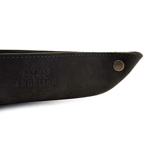 Londo Organizador de bandeja de piel auténtica, práctica caja de almacenamiento para carteras, relojes, llaves, monedas, teléfonos móviles y equipo de oficina, Verde Caqui (OTTO283)