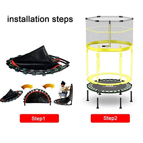 Long gang shop Kid Mini trampolín con Red, Plegable Trampolín 40" fácil de Montar, Niños Equipo del Ejercicio, Niño Poco Seguridad del trampolín (Color : Rosado)