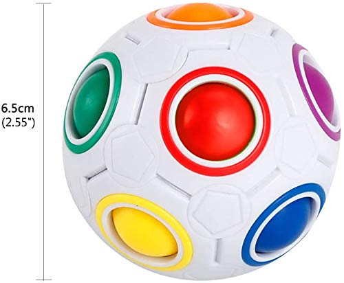 Longsing Bola del Arco Iris Puzzle Ball Magic Rainbow Ball Mágico Bola de Cubo de Velocidad Bola Mágica de Arco Iris 3D Juguetes para niños