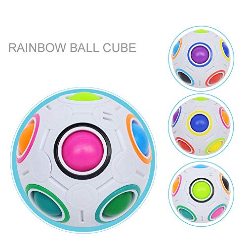Longsing Bola del Arco Iris Puzzle Ball Magic Rainbow Ball Mágico Bola de Cubo de Velocidad Bola Mágica de Arco Iris 3D Juguetes para niños
