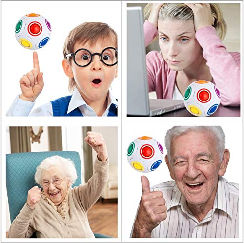 Longsing Bola del Arco Iris Puzzle Ball Magic Rainbow Ball Mágico Bola de Cubo de Velocidad Bola Mágica de Arco Iris 3D Juguetes para niños