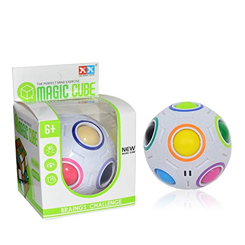 Longsing Bola del Arco Iris Puzzle Ball Magic Rainbow Ball Mágico Bola de Cubo de Velocidad Bola Mágica de Arco Iris 3D Juguetes para niños