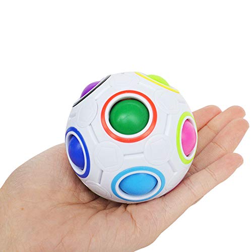 Longsing Bola del Arco Iris Puzzle Ball Magic Rainbow Ball Mágico Bola de Cubo de Velocidad Bola Mágica de Arco Iris 3D Juguetes para niños