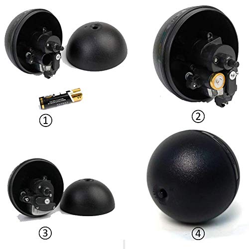 Longwing Magic Roller Ball Perro Gato Mascota Juguete Pelota Bola Automática Mini Bola de Limpieza(1 Bola rodante + Cubierta de Bola de 4 Colores)