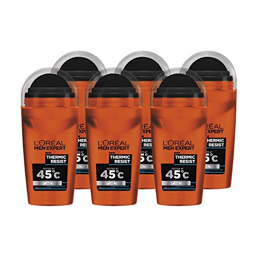 L'Oreal Men Expert Thermic Resist 48H Desodorante antitranspirante, 50 ml, paquete de 6