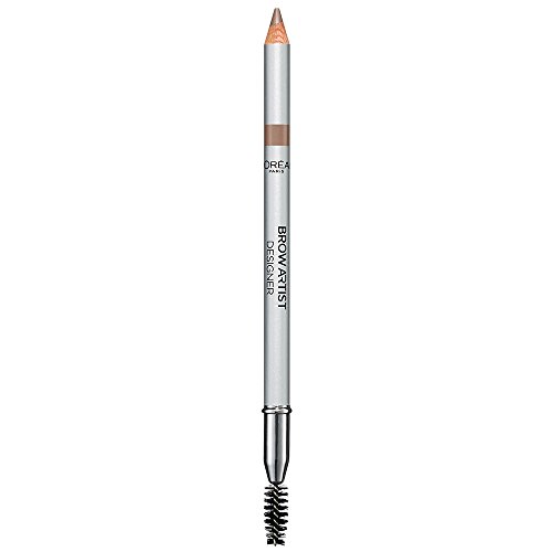 L'Oréal Paris - Brow Artist Designer, Lápiz de Cejas con Cepillo, Tono 301 Delicate Blonde