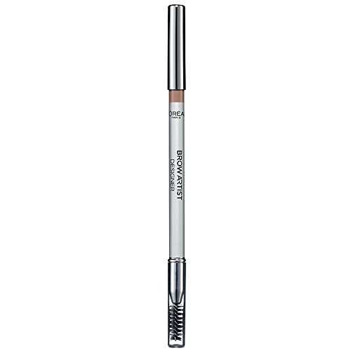 L'Oréal Paris - Brow Artist Designer, Lápiz de Cejas con Cepillo, Tono 301 Delicate Blonde
