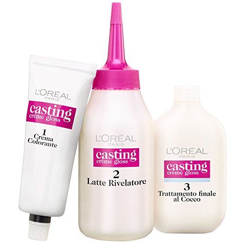 L'Oréal Paris Casting Creme Gloss, tratamiento colorante para el cabello, sin amoniaco para una fragancia agradable. Castano Scuro 300
