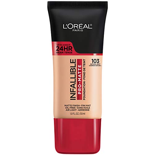 L'Oreal Paris Cosmetics Infallible Pro-Matte Foundation Makeup, Natural Buff, 1 Fluid Ounce by L'Oreal Paris