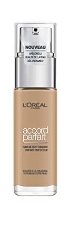L’Oréal Paris Make-Up Designer Accord Parfait - 5N Sand - Foundation base de maquillaje Frasco dispensador Líquido 30 ml - Base de maquillaje (Frasco dispensador, Líquido, Sand, 5.N, Natural, c0926a)