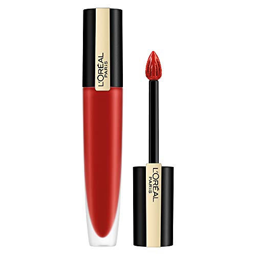 L'Oréal Paris Makeup – Caja de regalo para mujer, 2 tintes de labios de larga duración, color rojo, signo 115 I'm Worth It, 105 I Rule