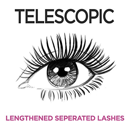 L'Oreal Paris Telescopic Mascara, Black Brown, 0.27 Ounces