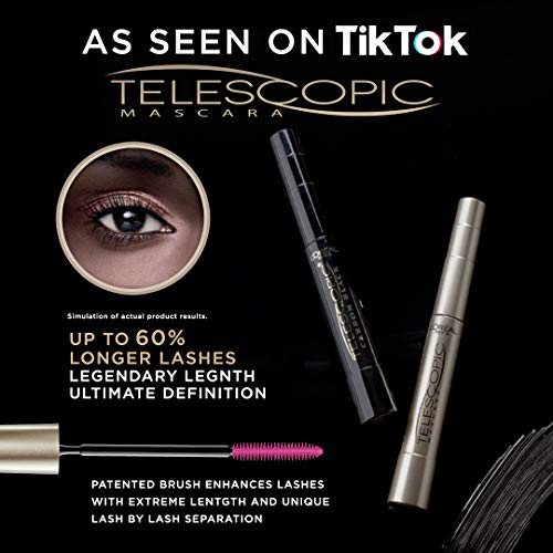 L'Oreal Paris Telescopic Mascara, Black Brown, 0.27 Ounces