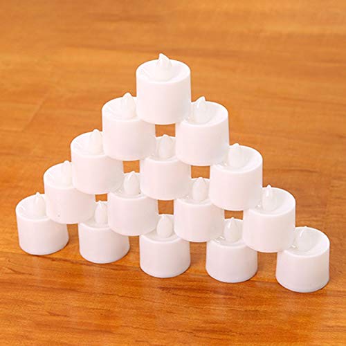 Lorenlli Luz de vela sin llama con pilas reutilizable LED Lámpara de luz de cortejo de fiesta de cumpleaños romántica y colorida