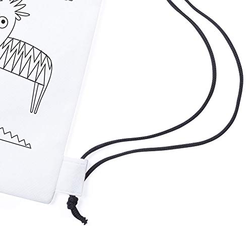 Lote 25 Unidades. Bolsa Mochila Animales para Colorear con 5 Ceras. Regalos cumpleaños niños, colegios, ampas, Detalles para Eventos Infantiles.