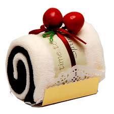 Lote de 20 Toallas con Bolsita Forma Tronco Pastel Cupcake- Detalles Originales para Invitados de Bodas, Regalos Comuniones y Cumpleaños Infantiles