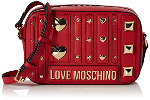 Love Moschino Borsa PU, Bolsa de mensajero para Mujer, Rojo (Rosso), 15x23x6 centimeters (W x H x L)