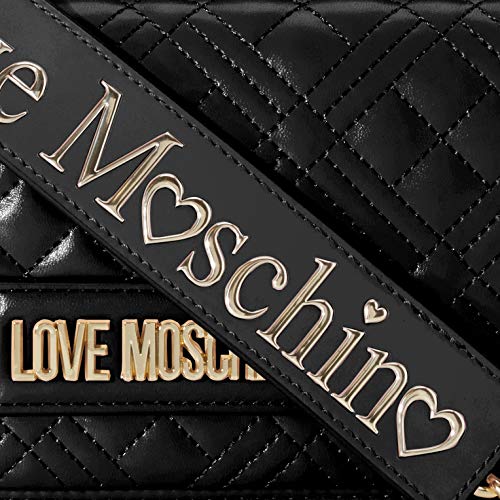 Love Moschino Jc4010pp1a, Carteras de Mano con Asa para Mujer, Negro (Negro), 4x13x22 centimeters (W x H x L)