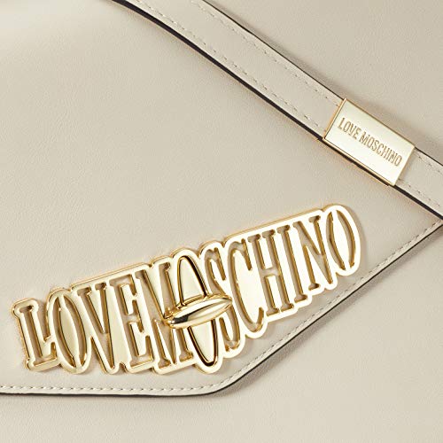 Love Moschino Jc4048pp18lf0110, Bolsa de mensajero Unisex Adulto, Blanco (Avorio), 18x6x29 centimeters (W x H x L)
