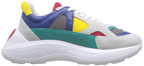 Love Moschino Scarpad.running60 Rete Mix+CRO+Vit, Zapatillas de Gimnasia para Mujer, Multicolor (Yellow Mesh 40a), 39 EU