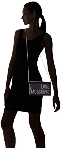 Love MoschinoJc4091pp1aMujerBolso de manoPlateado (Argento Negro)6x14x22 centimeters (W x H x L)