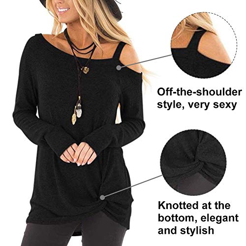 Lover-Beauty Camisa Mujer Casual Suelto Manga Corta Vestido Blusa Plus Top Ropa Negro de Vestir Negro