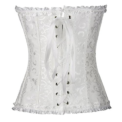 Lover-Beauty Corsé Mujer Fiesta Encaje Vintage Elegante Ajustado Bustier Mujer Elegante Sexy S-6XL Corset para Boda Fiesta Carnaval y Halloween Bar