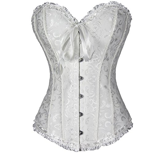 Lover-Beauty Corsé Mujer Fiesta Encaje Vintage Elegante Ajustado Bustier Mujer Elegante Sexy S-6XL Corset para Boda Fiesta Carnaval y Halloween Bar