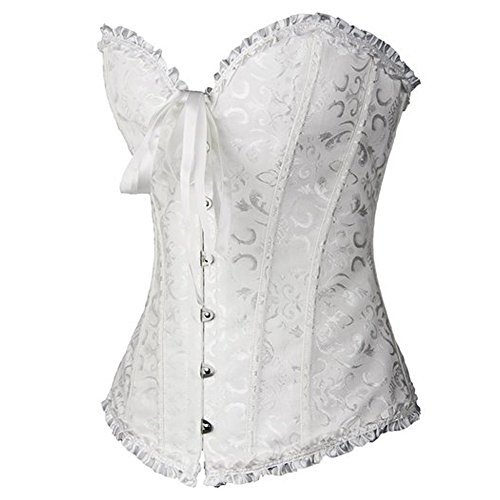 Lover-Beauty Corsé Mujer Fiesta Encaje Vintage Elegante Ajustado Bustier Mujer Elegante Sexy S-6XL Corset para Boda Fiesta Carnaval y Halloween Bar