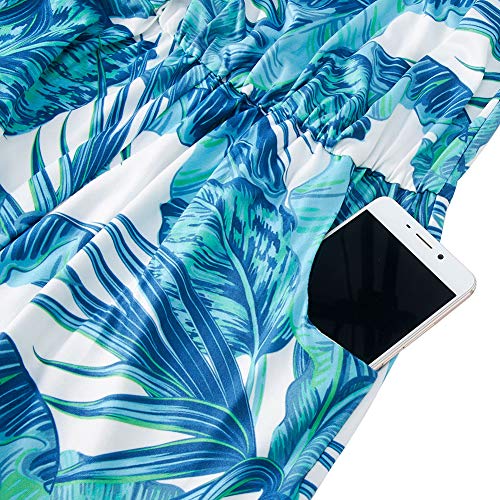 Loveternal Mono Mujer Jumpsuit Traje de Verano Deportivo Fiesta Playa Cuello V Sin Mangas Pantalones Jumpsuit Playsuit Cortos M