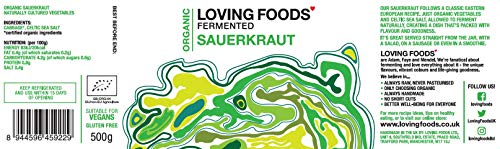 Loving Foods Orgánico Chucrut & Kimchi Mixto (500g) CRUDO | SIN PASTEURIZAR | VIVO (6 x Jars - Mixto)