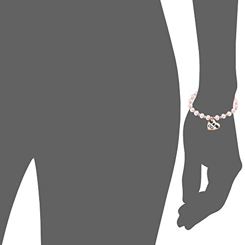 LOVORDS Pulsera Mujer Grabado Plata de Ley 925 Corazón Infinito Perlas Cultivadas Blancas de Agua Dulce Regalo Amor Esposa Novia