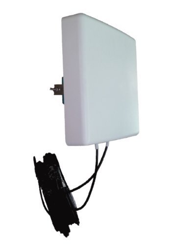 LOW COST MOBILE Antena 5G Panel Direccional 15dBi 3500MHz Negro Cable LMR200 Conector SMA para routers, hotspots y módem 5G blanco 10 m