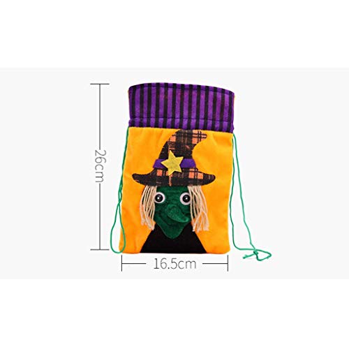 LQH Halloween del Caramelo Bolsas de Regalo con cordón Organizador de Almacenamiento de favores Decoración (Size : 1)