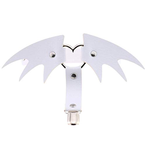 LQH Mujeres de Halloween Punk Alas del corazón de la Correa de Liga de Cuero de imitación Anillo Ajustable del Muslo